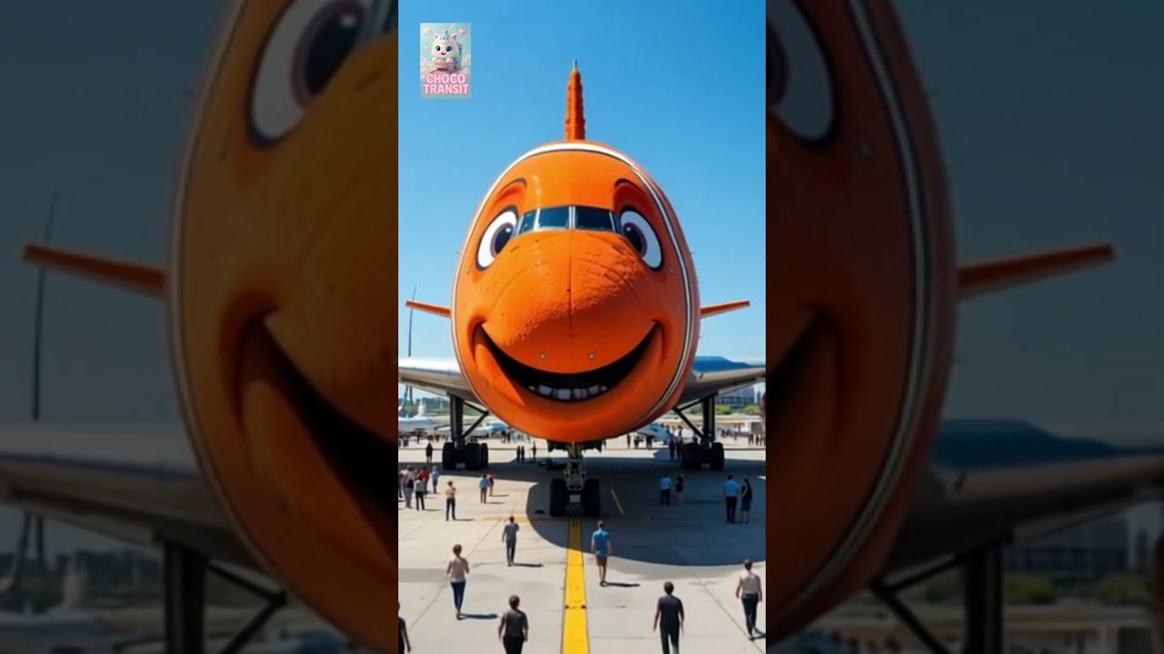 Nemo Fish Themed Airplane 🎀  #airplane #travel #nemo #cute​ #funny​ #short
