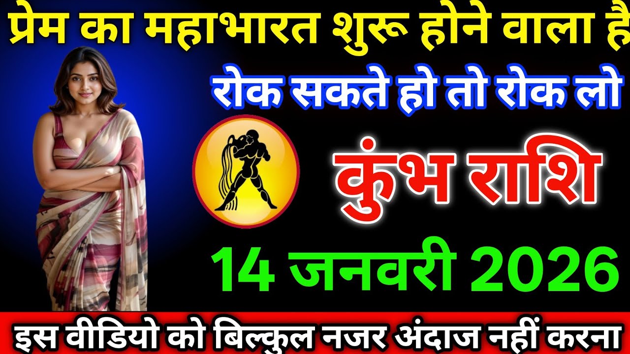 #कुंभ राशि दिनांक 14 जनवरी 2026 प्रेम का महाभारत शुरू होने वाला है रोक सकते हो तो रोक लो#