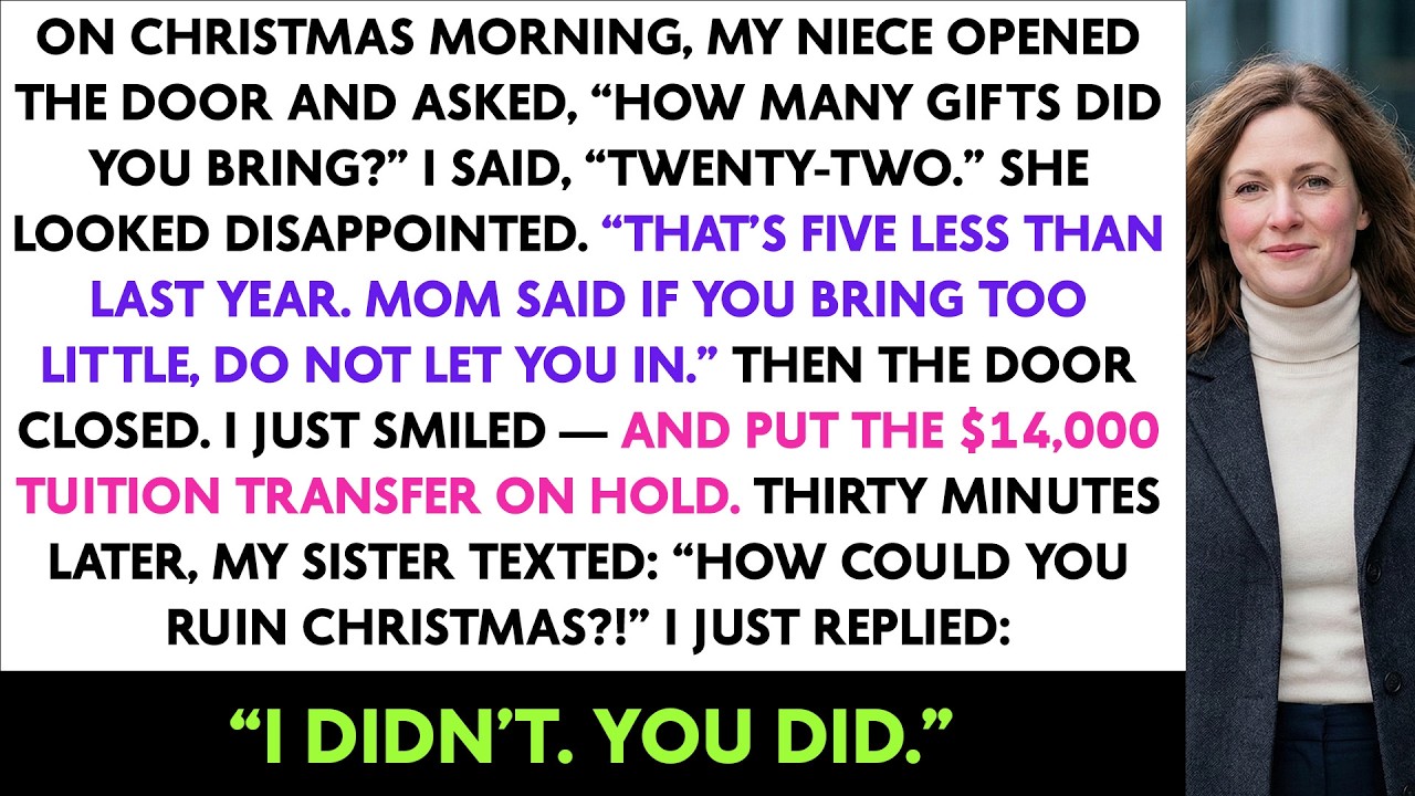 On Christmas Morning, My Niece Opened The Door And Asked, “How Many Gifts Did You Bring?” I Said...