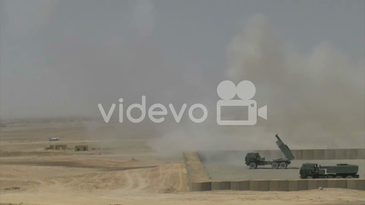 Pakistan Army  Launch Rockets From A High Mobility Rocket Launcher System In Against Enemy Targets