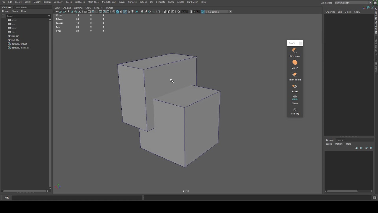 BoolS - Boolean Toolkit for Maya