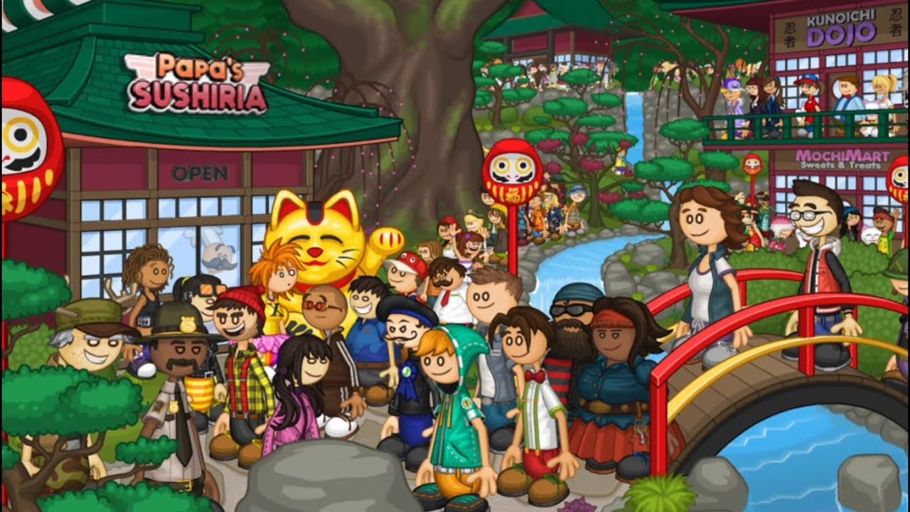 Papa's Sushiria To Go! Unlocking Papa Louie + Parade