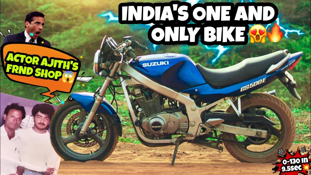 INDIA'S ONE AND ONLY BIKE-SUZUKI GS500E🔥ACTOR AJITH'S FRND SHOP😱PARALLEL TWIN CYLINDER ENGINE☠️