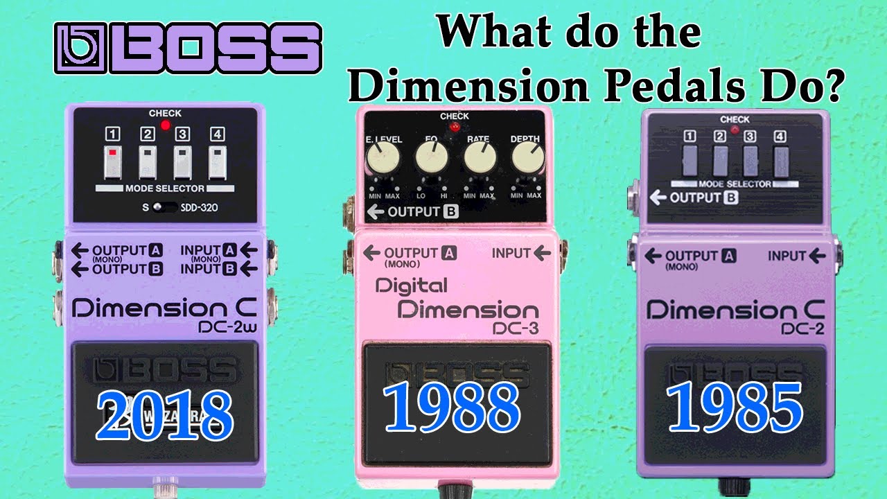Педали Boss Dimension сквозь годы (DC-2, DC-3, DC-2w)