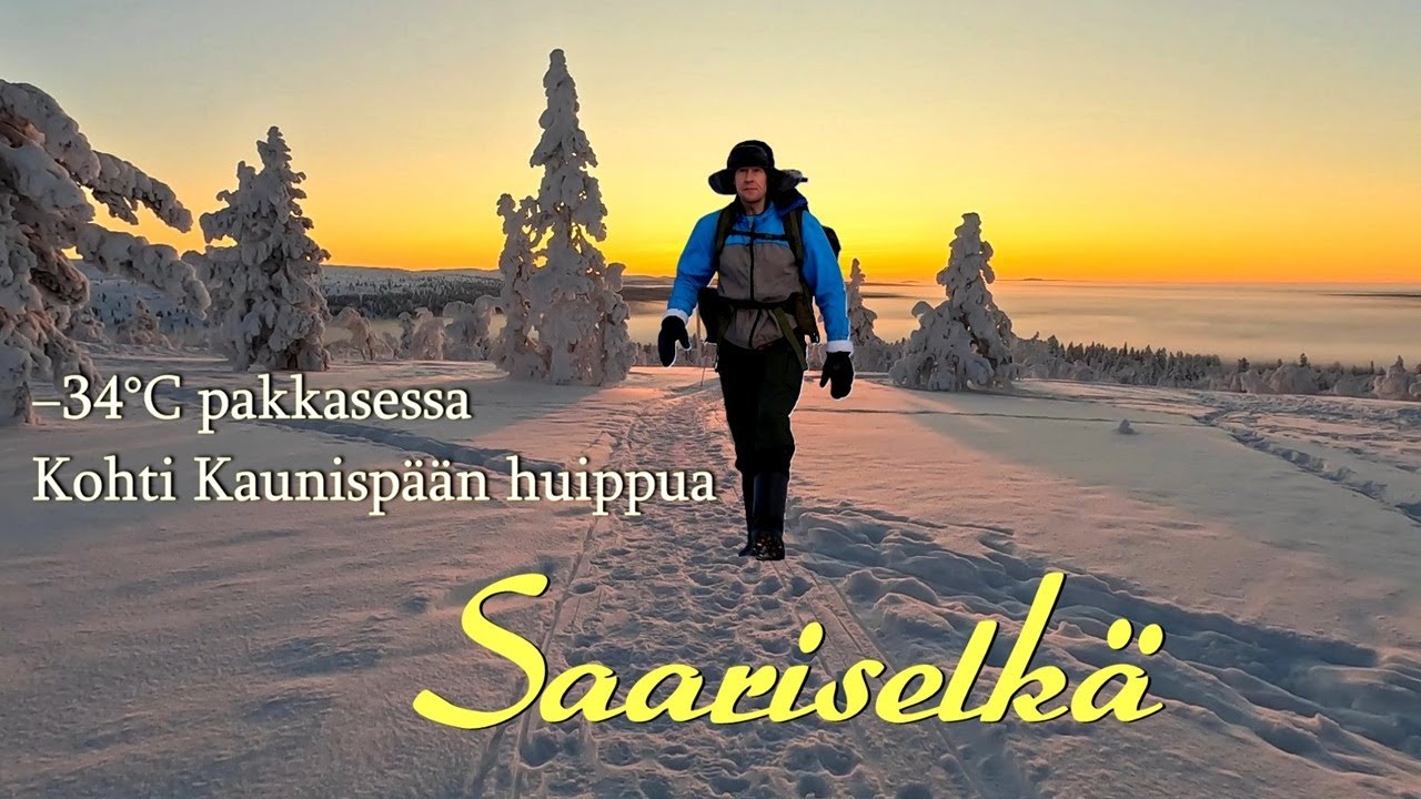 Kaamos päättyy Saariselällä  −34°C – Ensimmäinen auringonnousu 2026