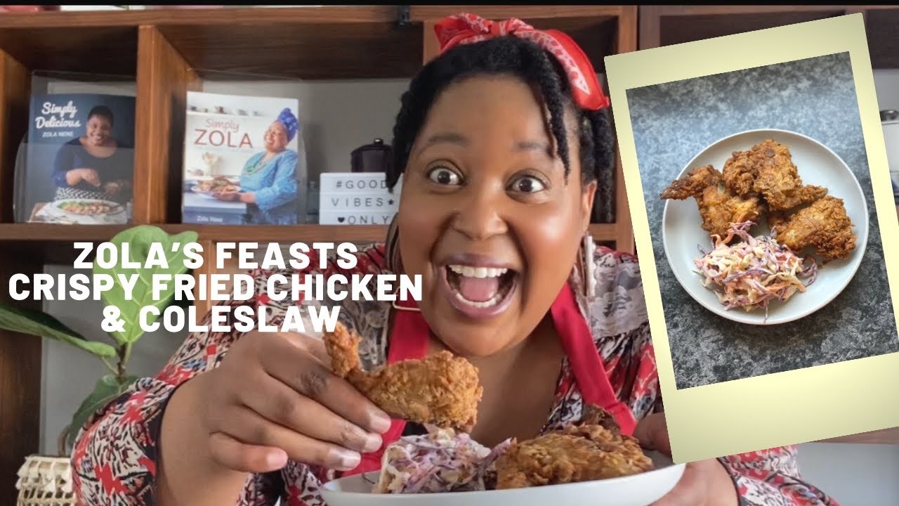 Crispy Fried Chicken Wings with Coleslaw Recipe