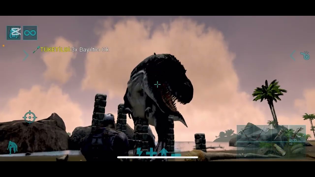 ark ultimate mobile edition(1.bölüm) REX TUTTUM 😱#arksurvivalevolved#gaming #keşfet #edit #ark 