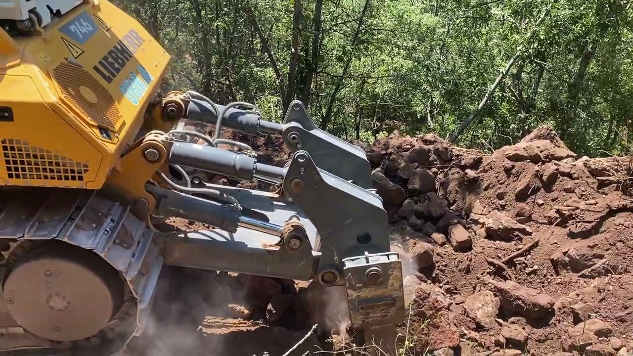 New road construction with LIEBHERR 746 dozer #bulldozer #dozer #workmachinery #liebherr#komatsu