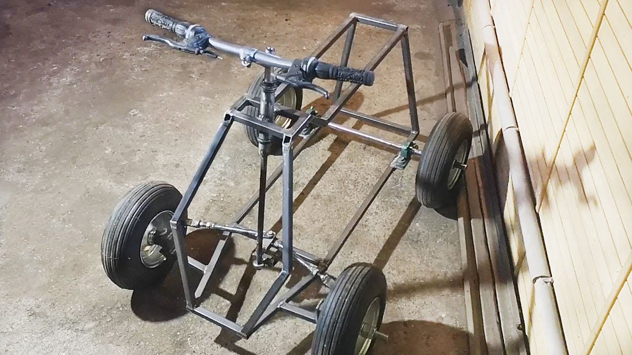 How to build Homemade cheap ATV with 212cc engine Ep.1 FRAME, STEERING SYSTEM, LIVE AXLE