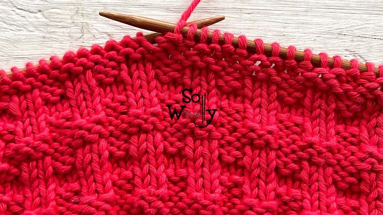 How to knit the Tweed stitch with knits and purls only! (reversible and it doesn't curl) - So Woolly