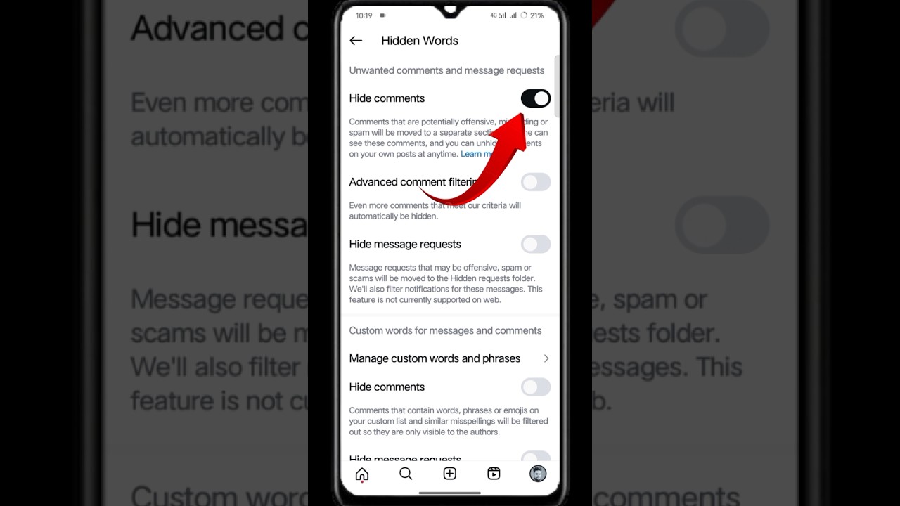 Instagram Comment hide Karna | Instagram comment hide kaise kare #instagramcomments