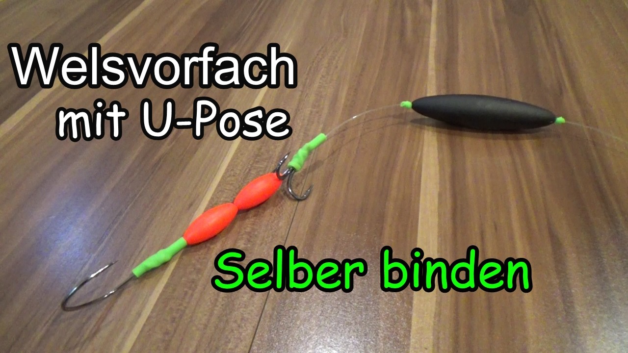 Vorfach zum Welsangeln im Fluss selber binden. So geht´s!!! Angeln mit Tauwurm.