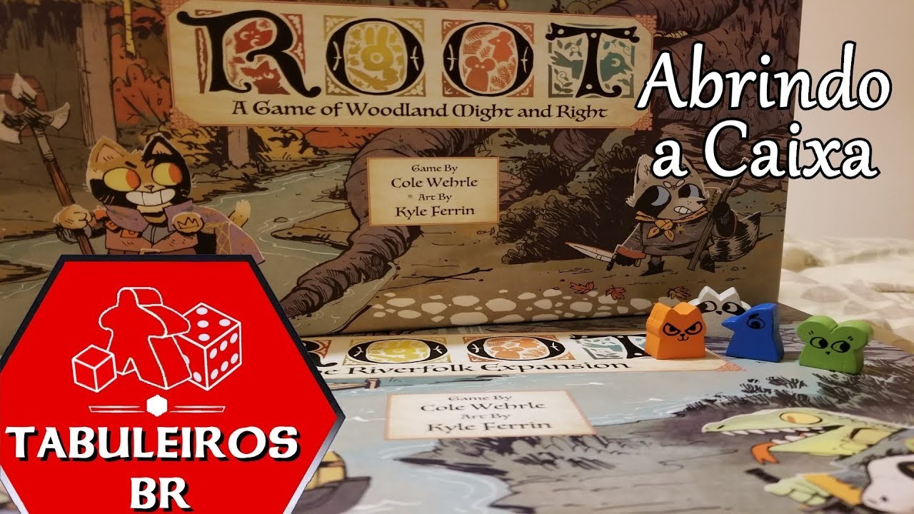 Root | Unboxing da caixa base e da expans&atilde;o por Tabuleiros BR