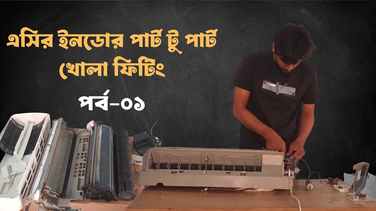 Split AC Indoor Step by Step কিভাবে খুলবেন | Parts Name & Function