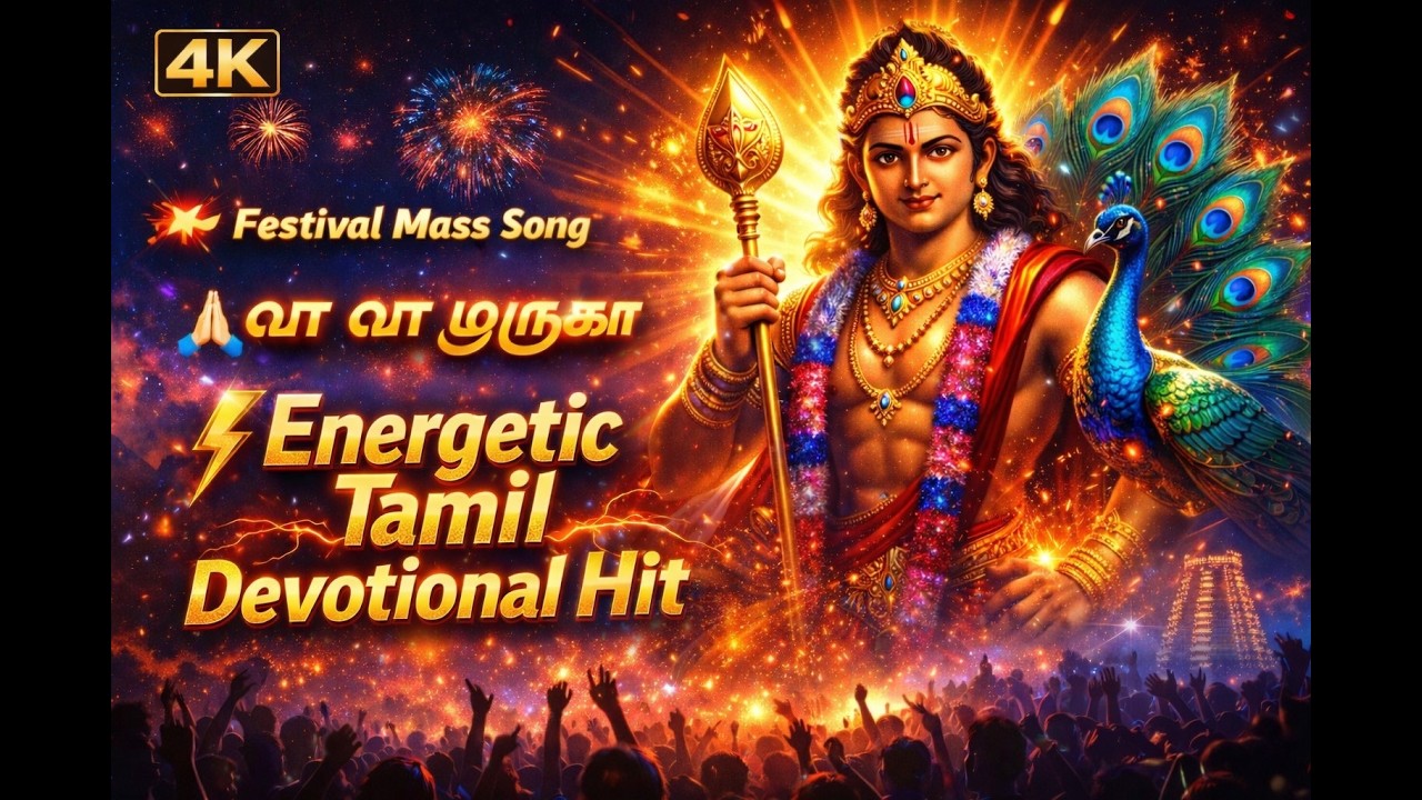 💥 Festival Mass Song | ⚡Energetic Tamil Devotional Hit |🙏 Vaa Vaa Muruga  #tamildevotional #bhakti