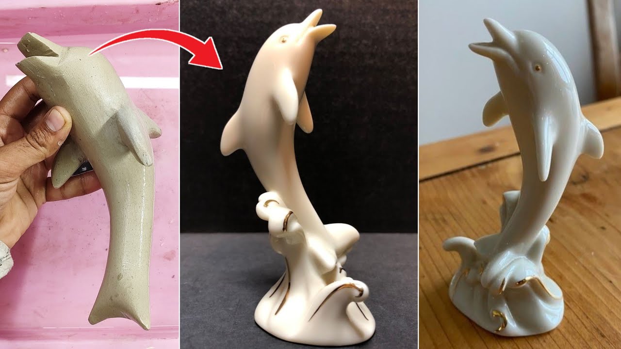 🐬 See fish Craft /  Dolphin 🐬 Fish Showpiece / Home Decoration / Easy Craft ideas / White cement 😄