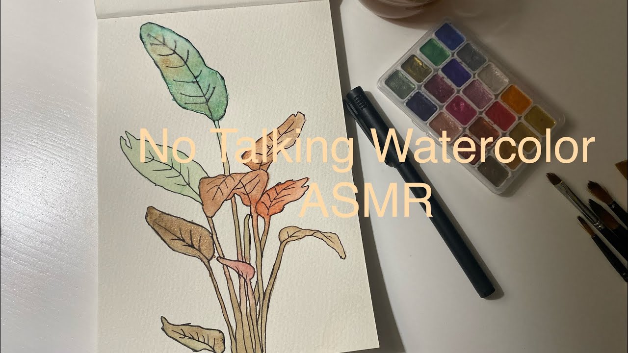 NoTalking Watercolor ASMR #asmr #türkçeasmr #notalking