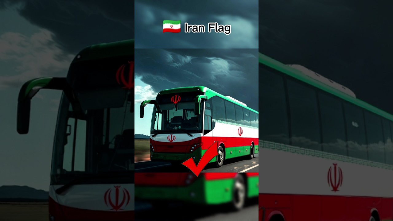 10 Countries Flag Buses 🚌🌍 | Amazing Flag Design Vehicles | AI Cinematic 4K&rdquo;