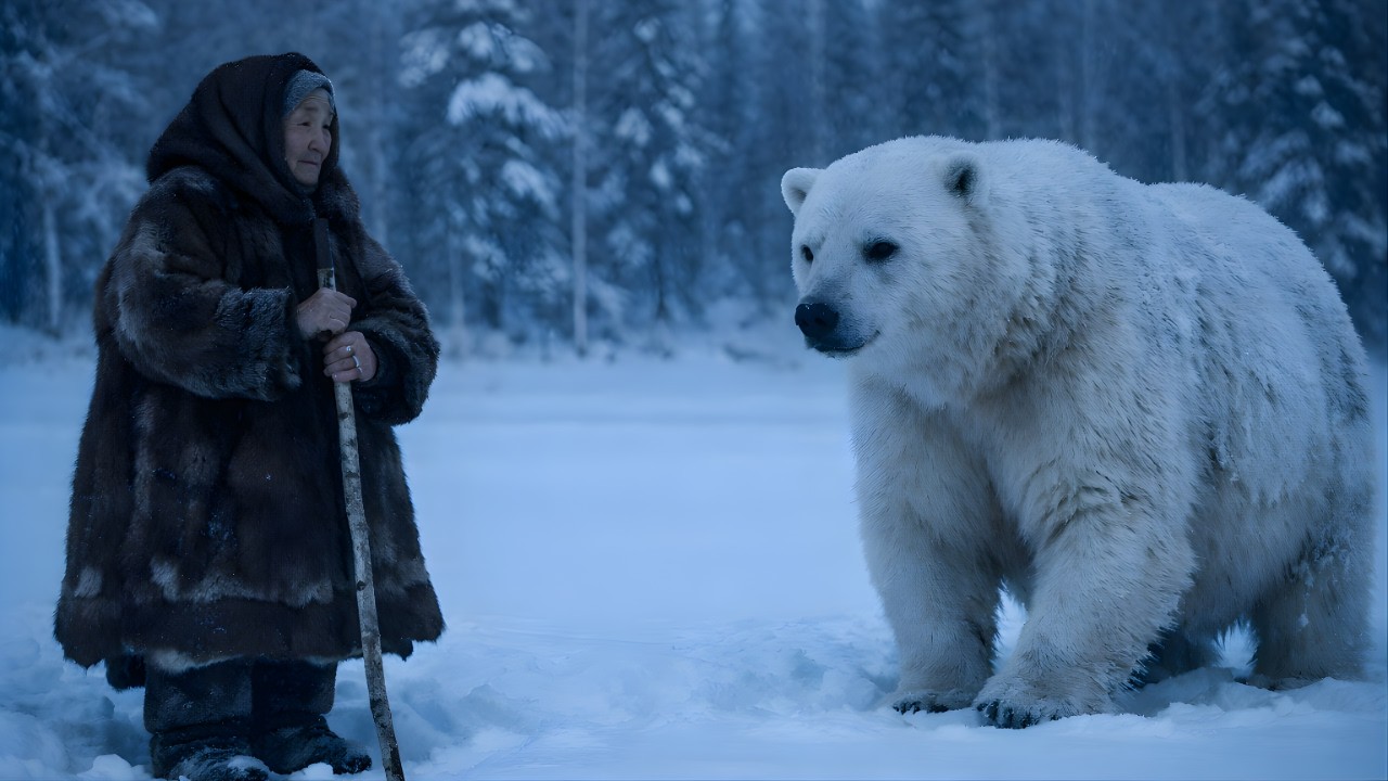 Pregnant Bear Collapses at –62°C — Yakut Elder Refuses to Leave Her