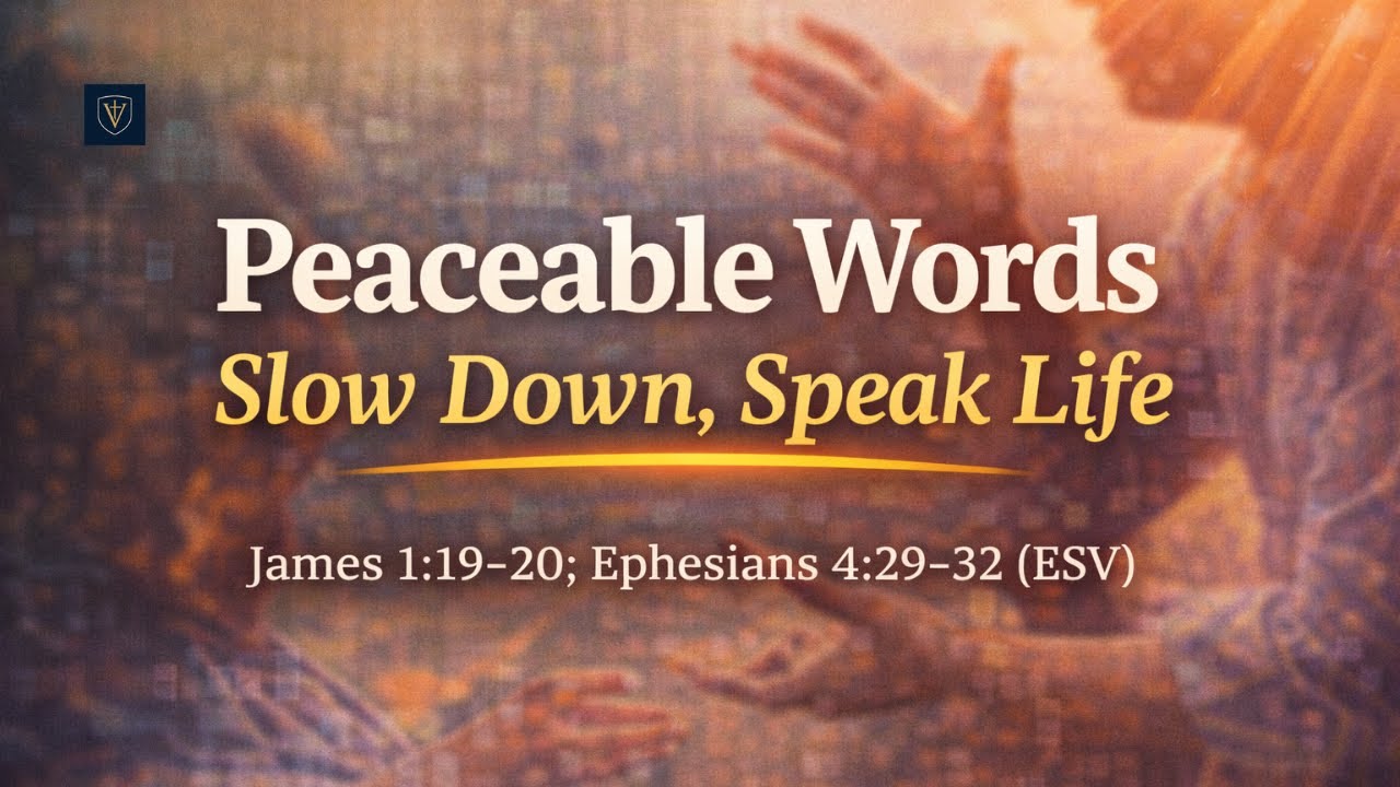 Peaceable Words: Slow Down, Speak Life | Via Vitae