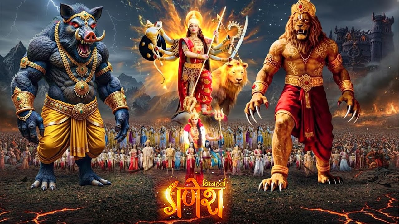 माता ललिता की सहायता को आए नरसिंह और वराह | युद्धभूमि में गूंजी विजयगाथा  Vignaharta Ganesh EP - 497