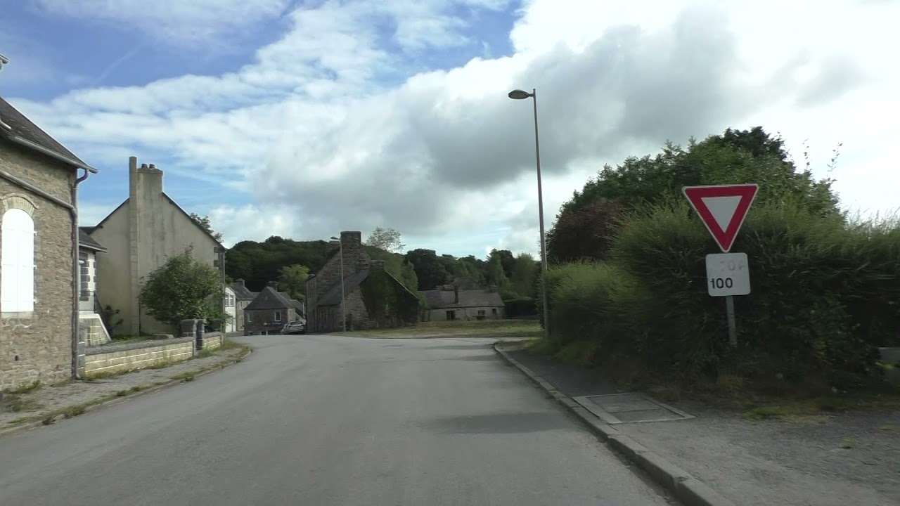 Driving From 22160 Le Croissant To 22110 Saint Lubin, Côtes d'Armor, Brittany, France
