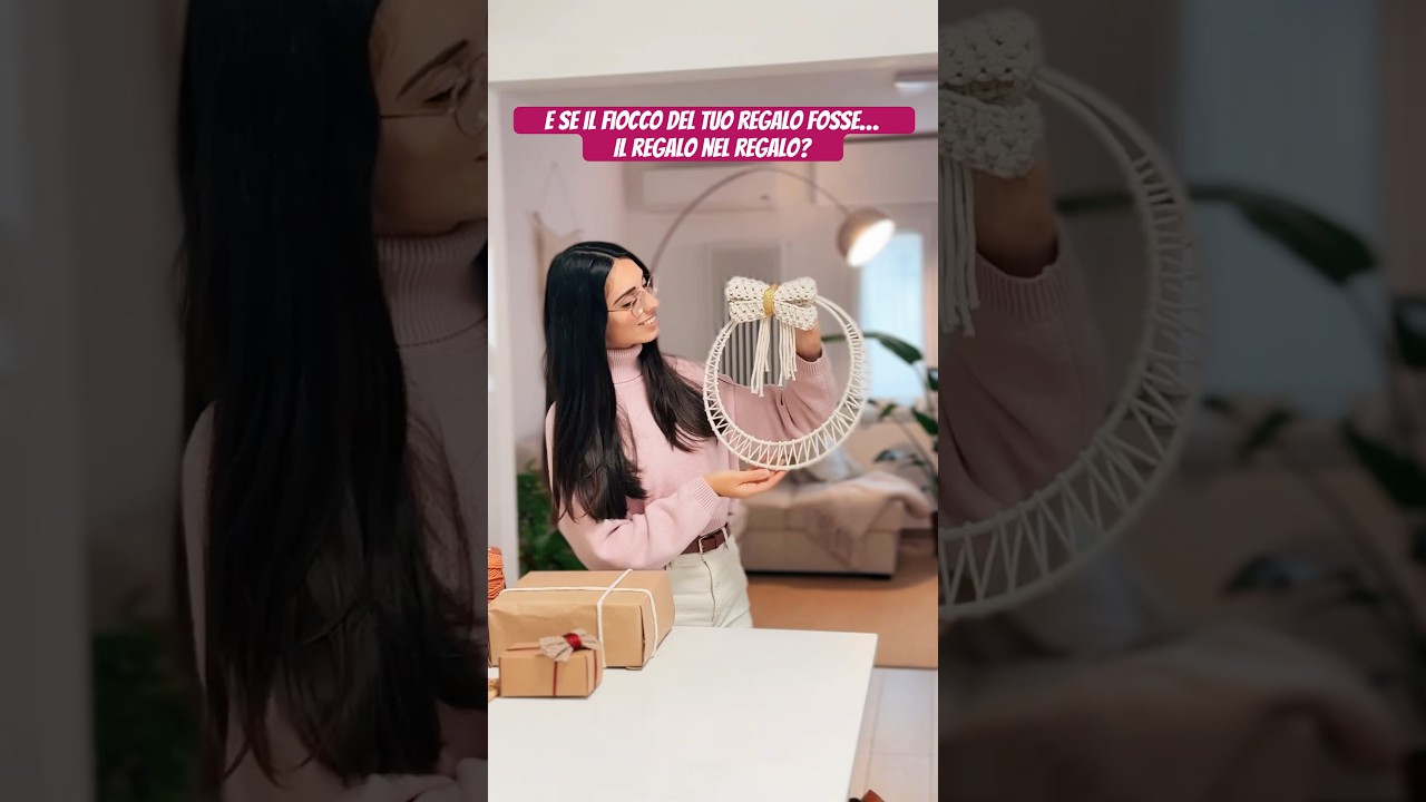 Ti insegno a fare questo fiocco di Macram&egrave; (semplicissimo)🤩 clicca sul video correlato! #macrame