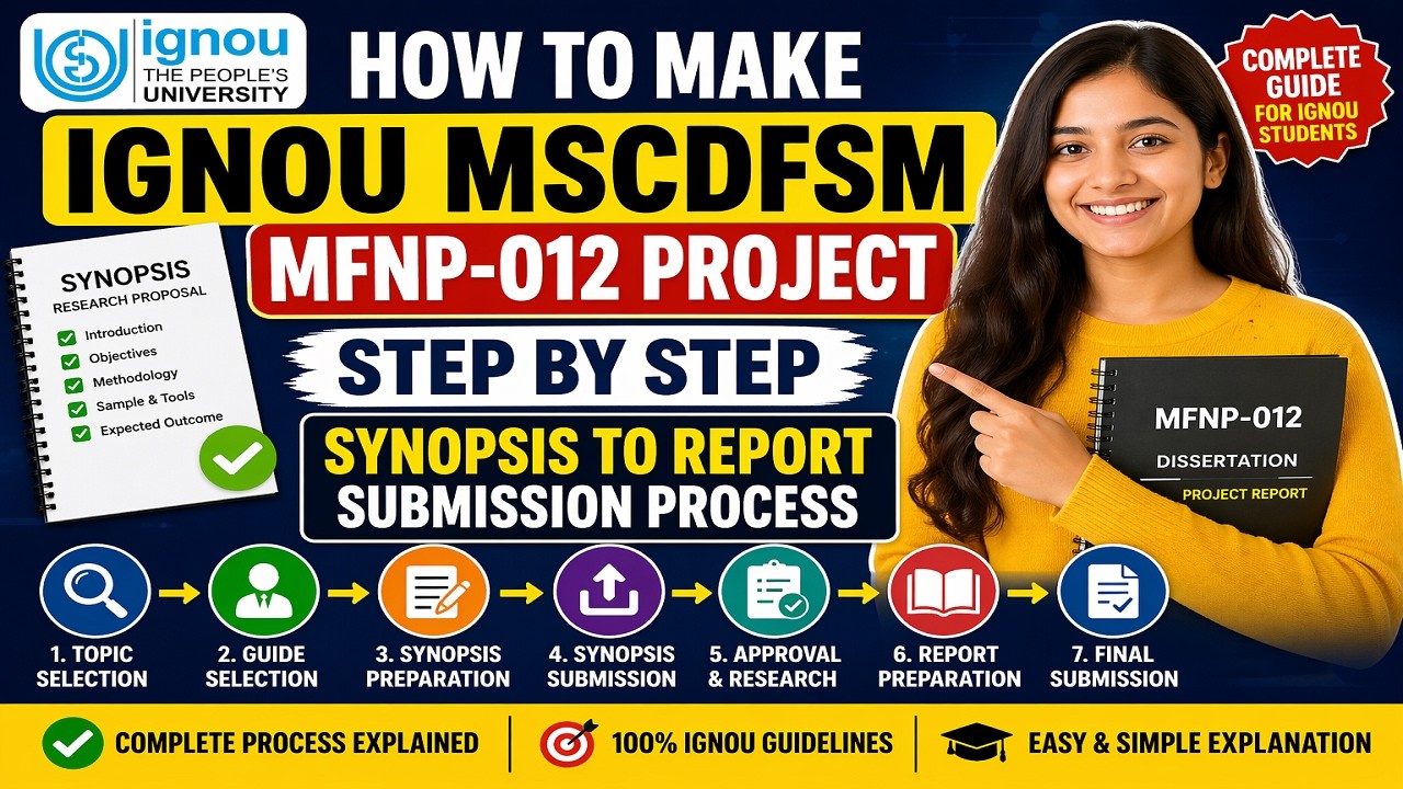 IGNOU MSCDFSM MFNP 012 Project Kaise Banaye | How to make MFNP 12 Project 2026 | mscdfsm mfnp12