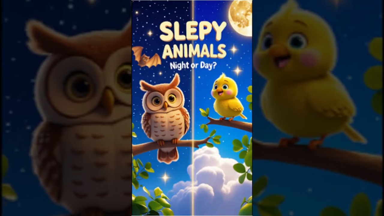 Nocturnal or Daytime? 🐾☀️ | Animal Song for Kids | Shorts 