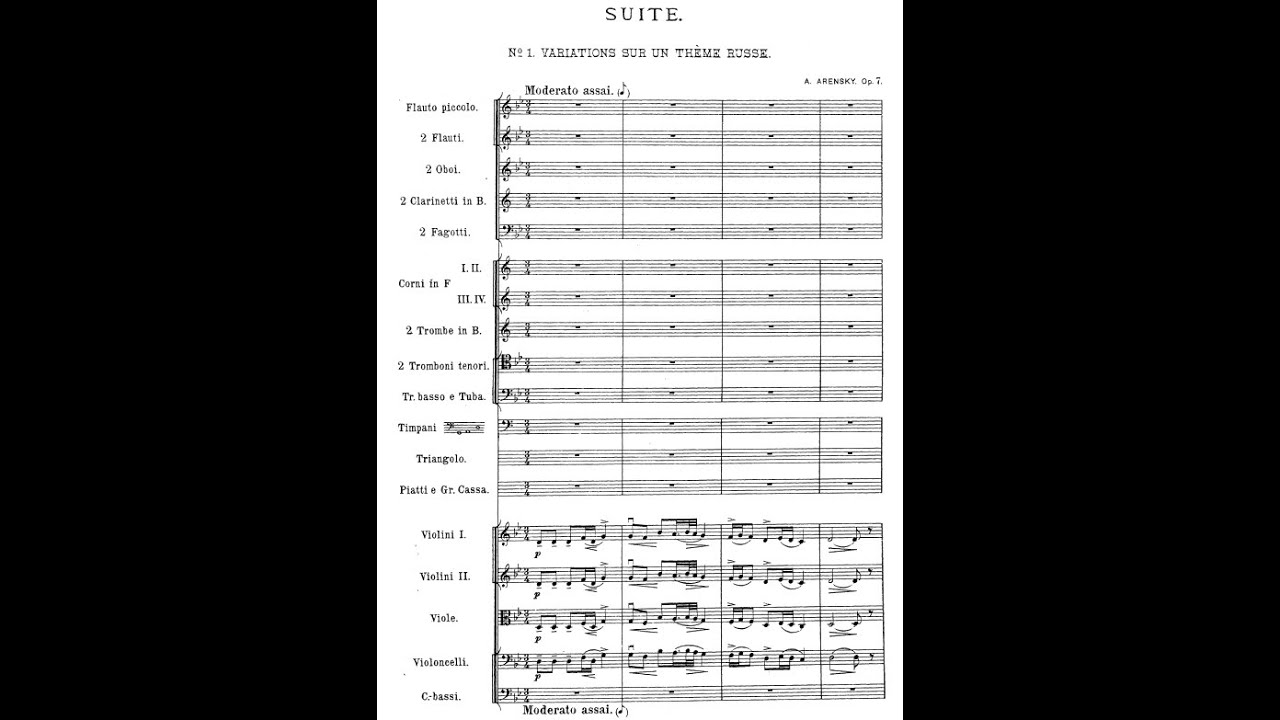 Anton Arensky - Suite in G minor, Op.7