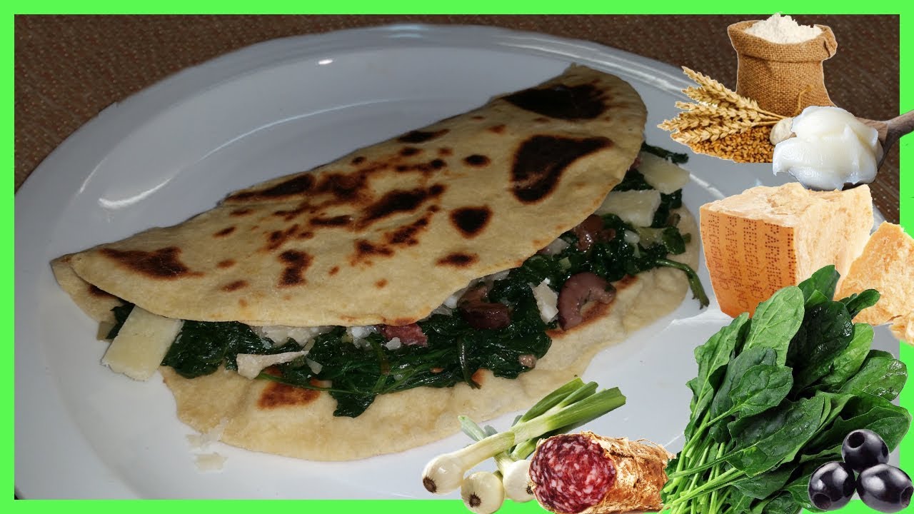 Piadina con spinaci e parmigiano - Le Ricette di Zio Roberto