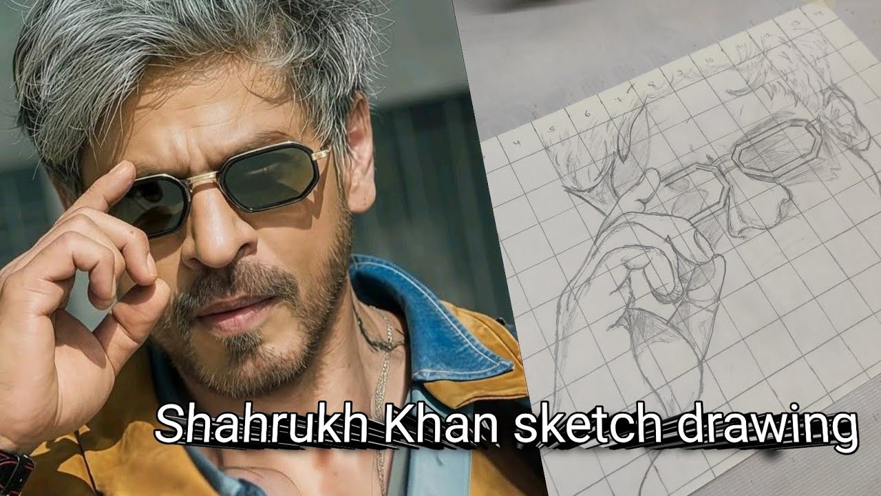 How to draw Shahrukh Khan From King Drawing,srk Outline Drawing 