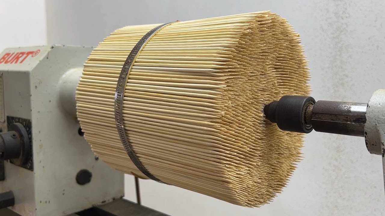 Amazing Woodturning Crazy - An Art With Special Combination Of Bamboo Toothpicks And Epoxy Resin
