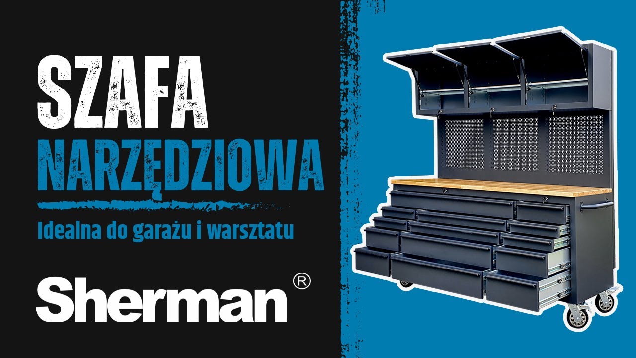 Sherman - Szafa garażowa na kółkach