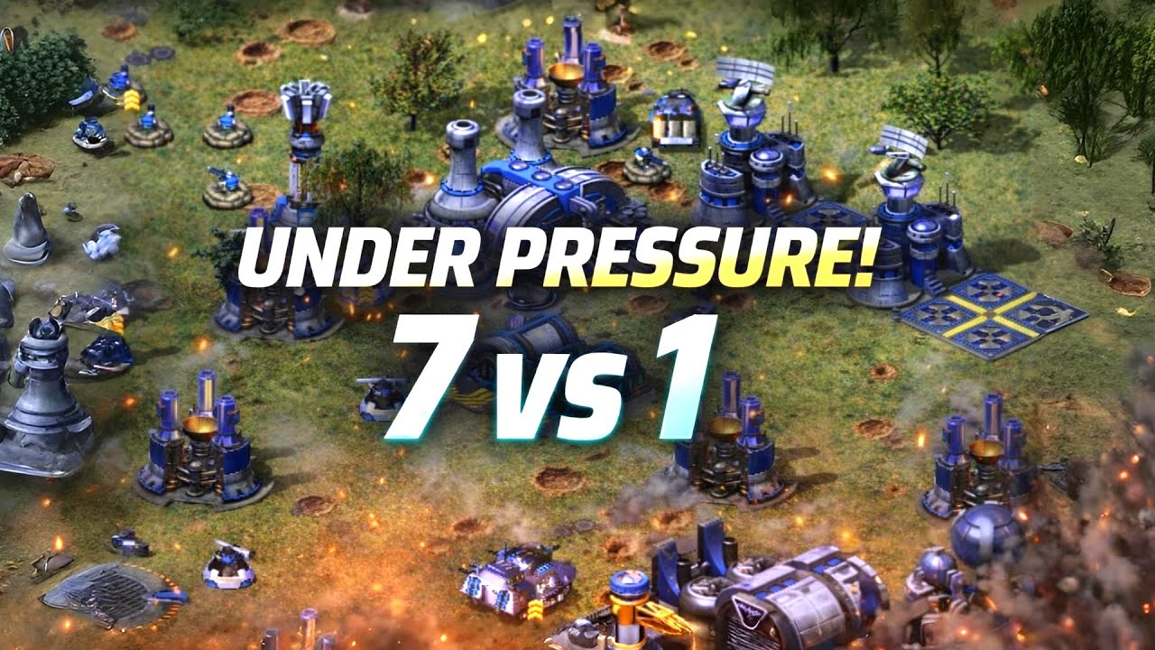 Red Alert 2 | Under Pressure! | (7 vs 1 + Superweapons)