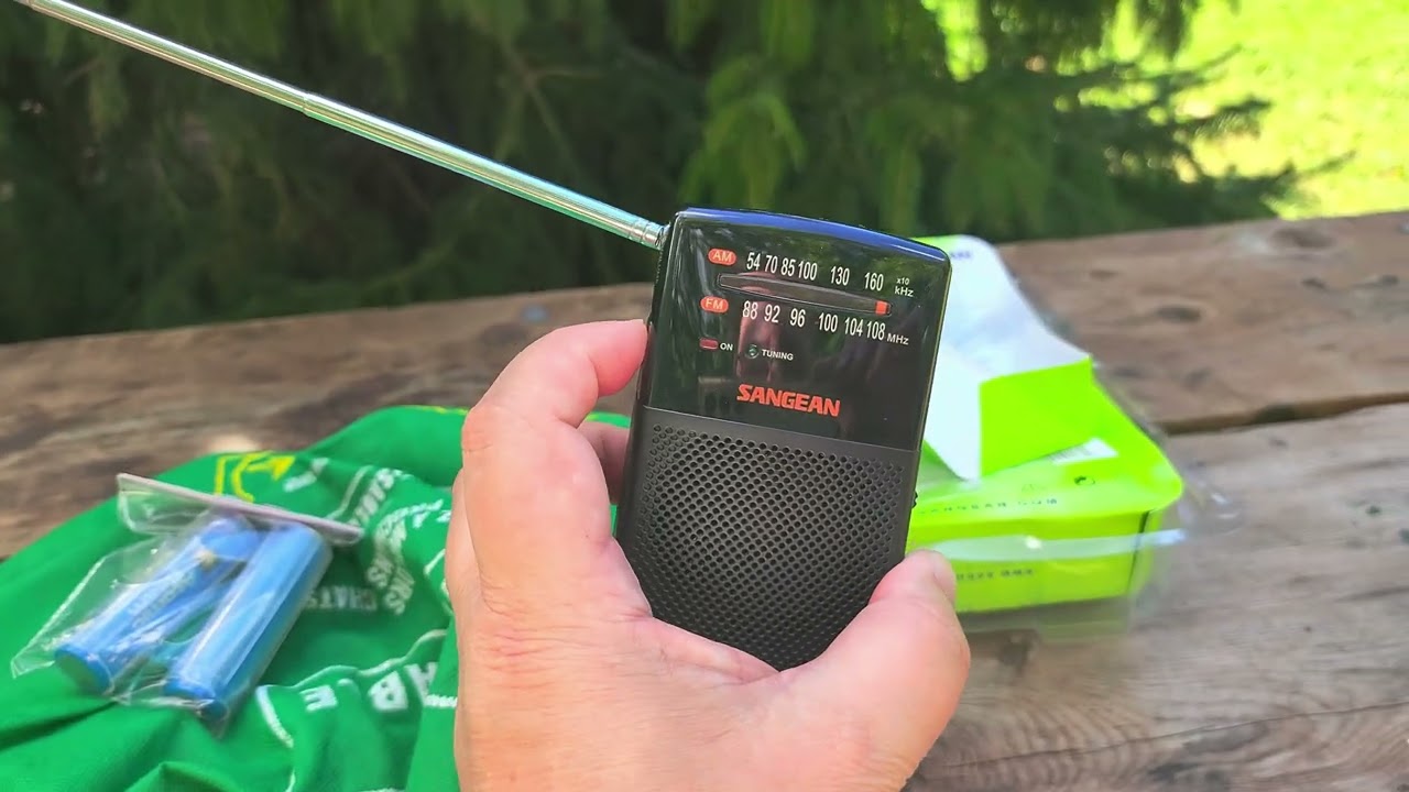 Testing Sangean SR 35 on FM receiving WVPS Burlington VT with telescopic antenna