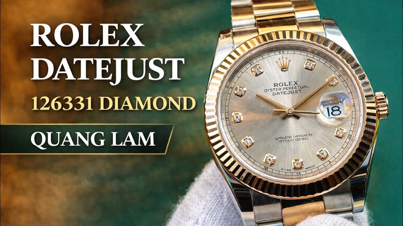 [ Siêu lướt ] Rolex Datejust Diamond Dial Steel and Everose Gold 41mm 126331-0007 | Quang Lâm