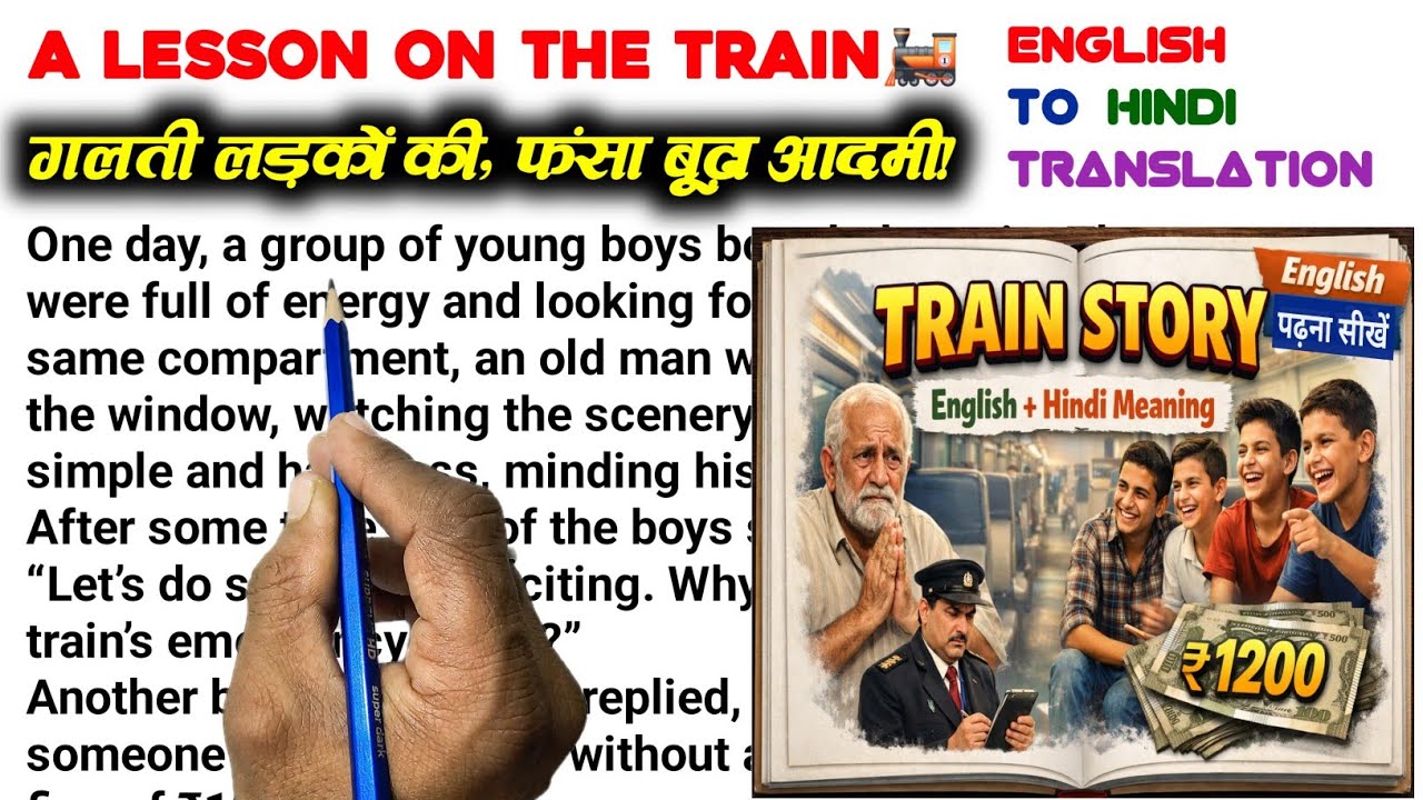 A Lesson on the Train🚂||English Reading||English Story || English padhna sikhe?