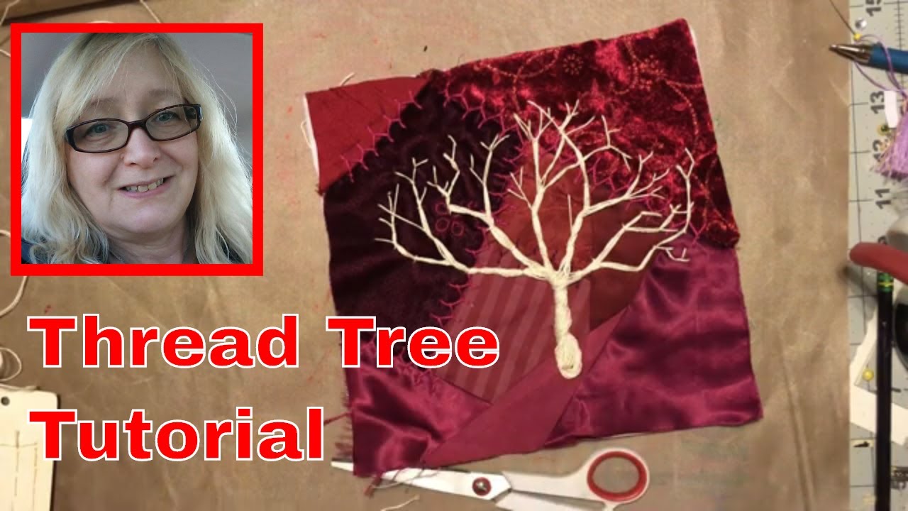 Crazy Quilt Friday ~ Tree of Life in Twisted Thread TUTORIAL ~ DancesWithPitBulls ~
