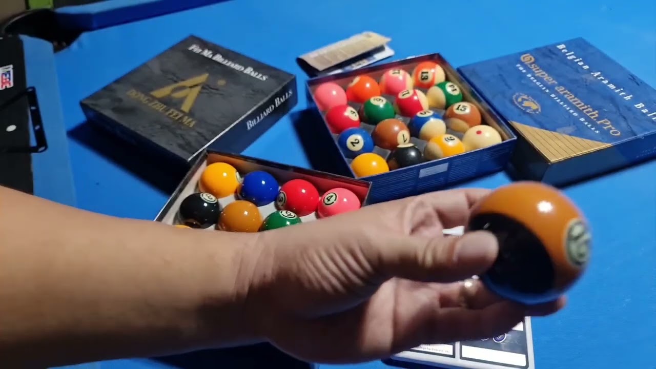 Billiard Balls Weight & Size Comparison: Belgian Aramith Pro Cup vs Black Series Copy Made in China