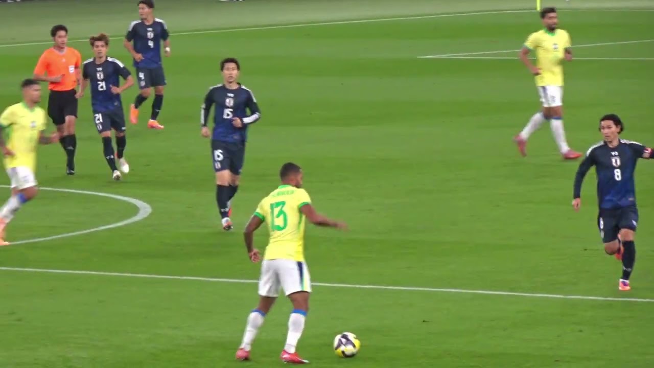 『中村敬斗のドリブル突破』日本代表vsブラジル代表【サッカー日本代表】 JAPAN vs Brazil【SAMURAI BLUE】 2025/10/15 現地観戦