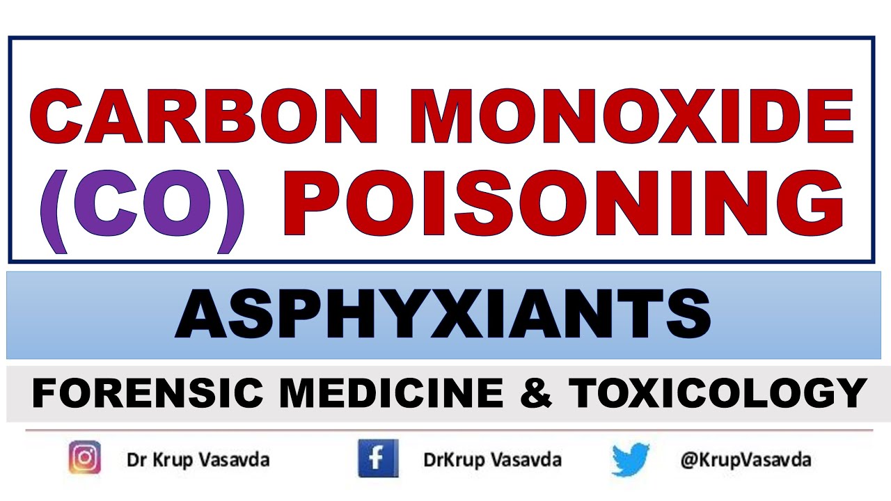 Carbon Monoxide (CO) Poisoning || Asphyxiant Poisons || Toxic gases || Dr Krup Vasavda