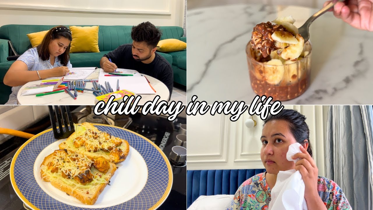 vlog~ chill day in my life | skincare routine, overnight oats, dishwasher experience & more