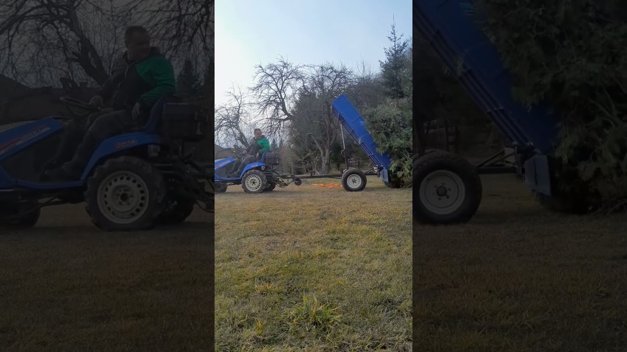 Iseki SG 173  przyczepka z kiprem