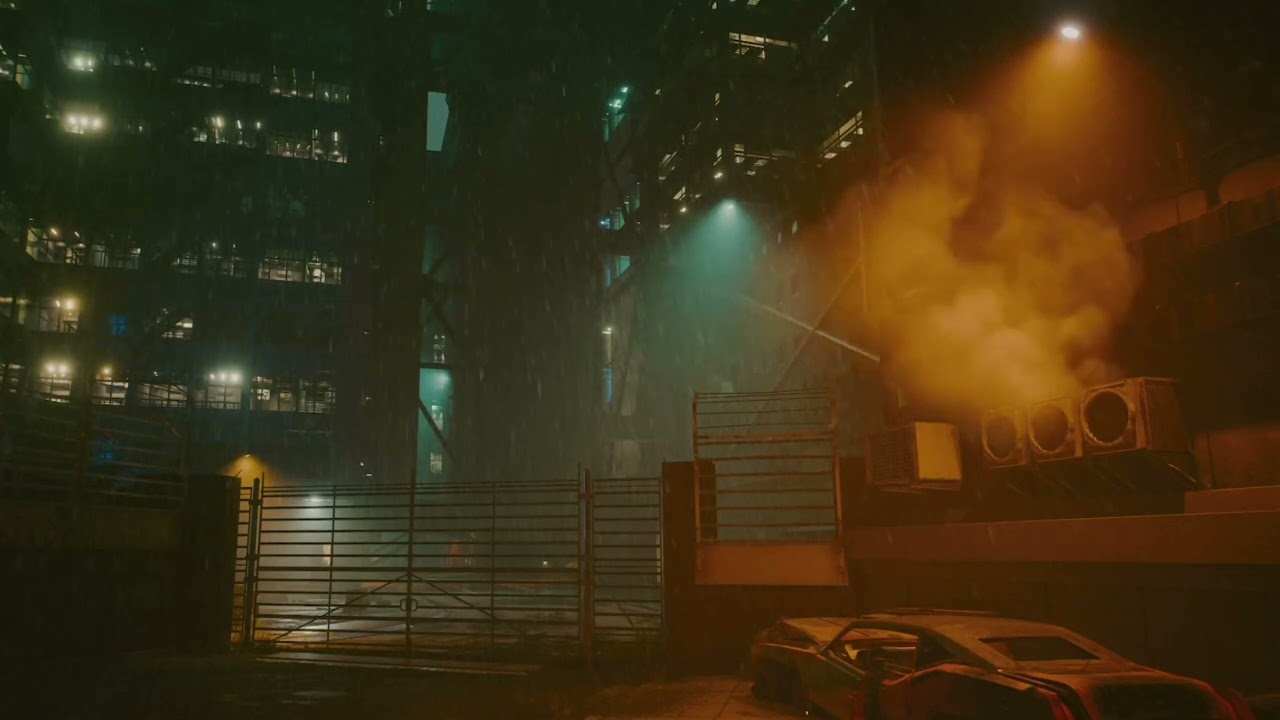 Cyberpunk 2077 Ambience - No Tell Hotel Alley (HD) (Stryker Mojo's Ambience)