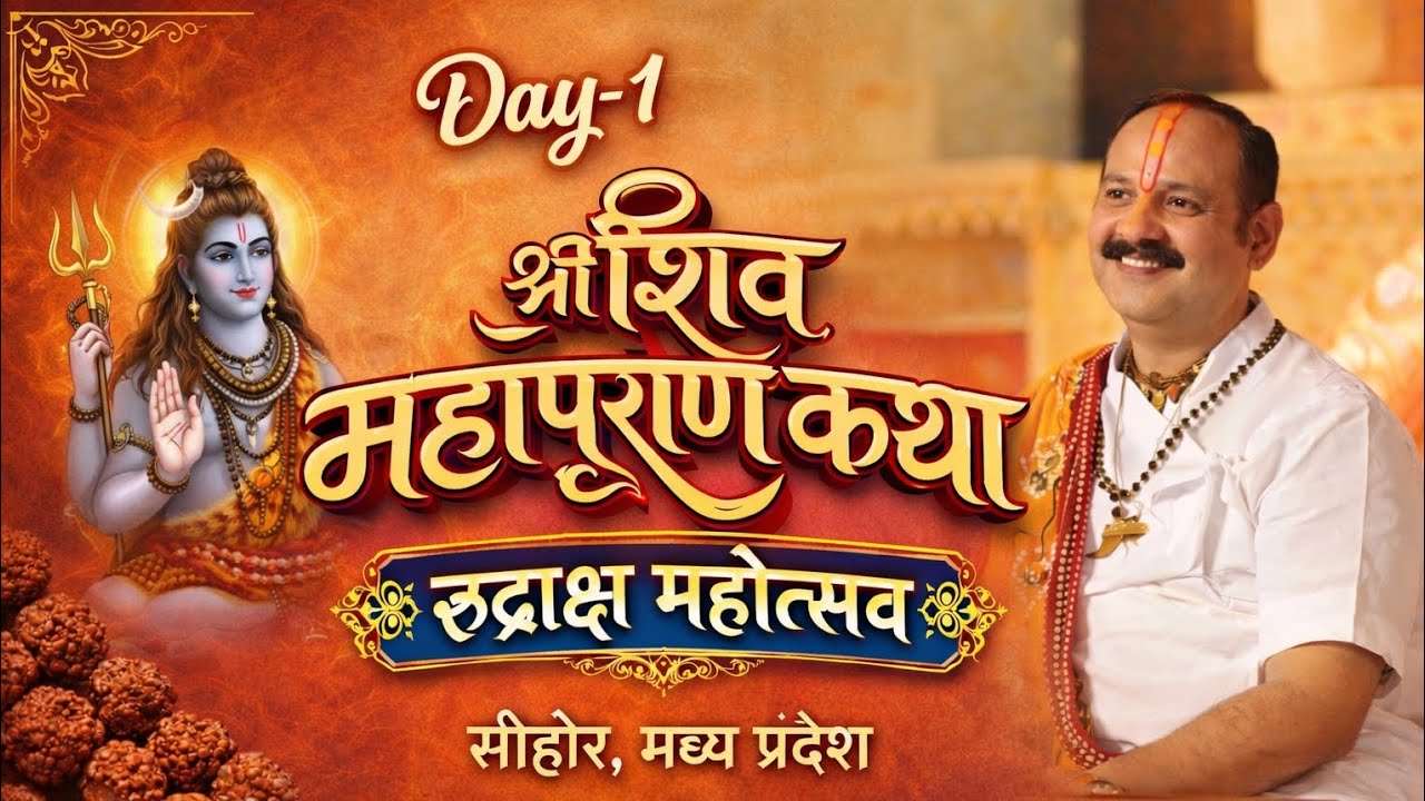 🔴 Live day-1रुद्राक्ष महोत्सव | श्री शिव महापुराण कथा | पंडित प्रदीप जी मिश्रा | सीहोर मध्यप्रदेश