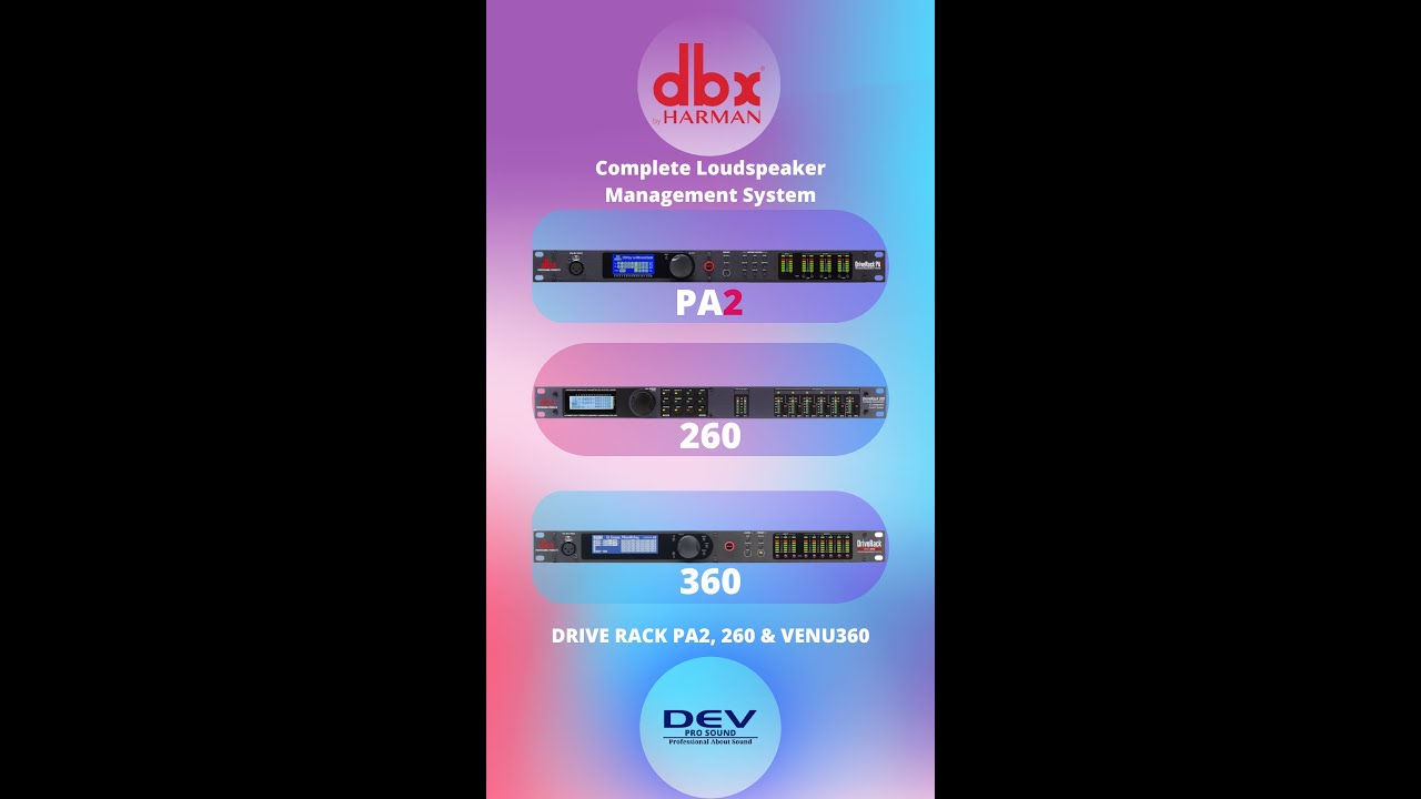 #shorts DBX DRIVE RACK PA2, 260 & VENU360, Complete Loudspeaker Management System