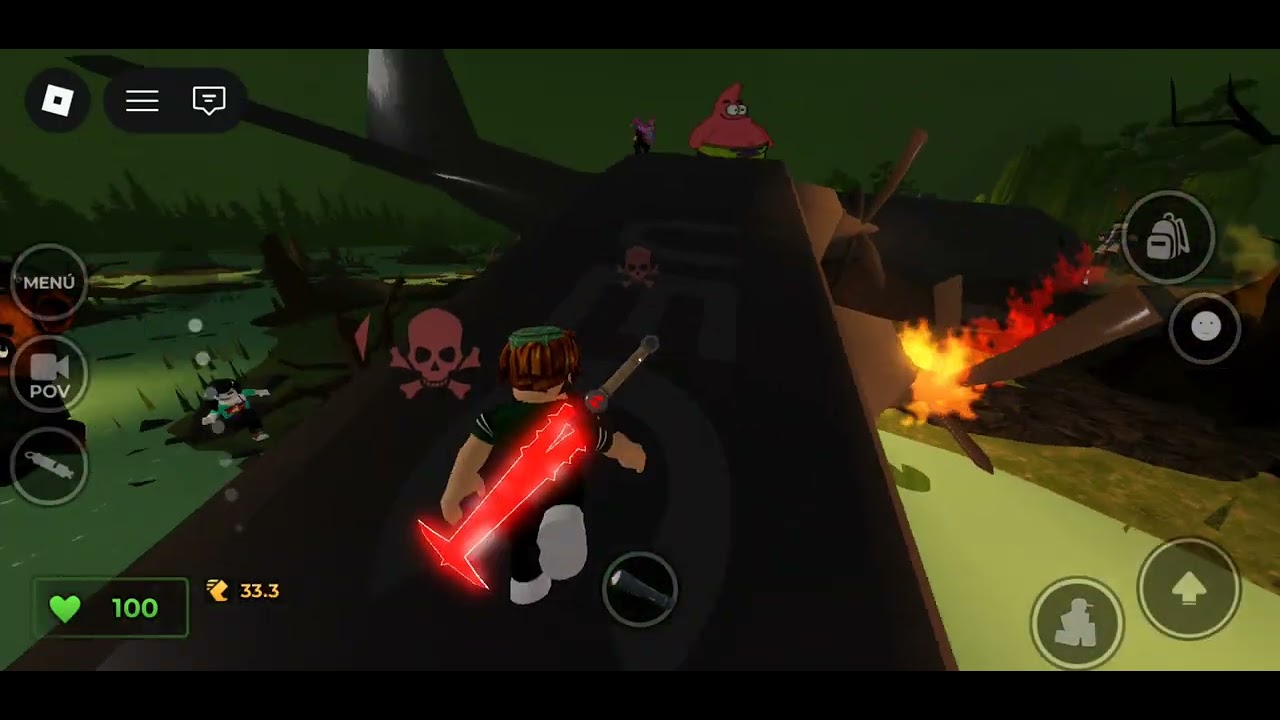 jugando roblox en evade juego!!