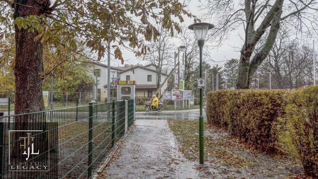 【4K】Walking In The Rain | Mödling Austria - ASMR