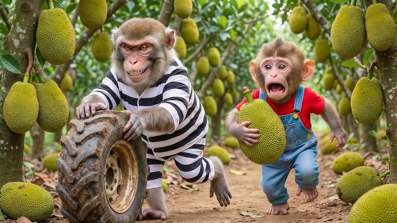🚨🐒 Nana the Monkey CATCHES Thief Stealing Wheel &mdash; Thief FACES SHOCKING Justice, Instantly Regrets! 🤯